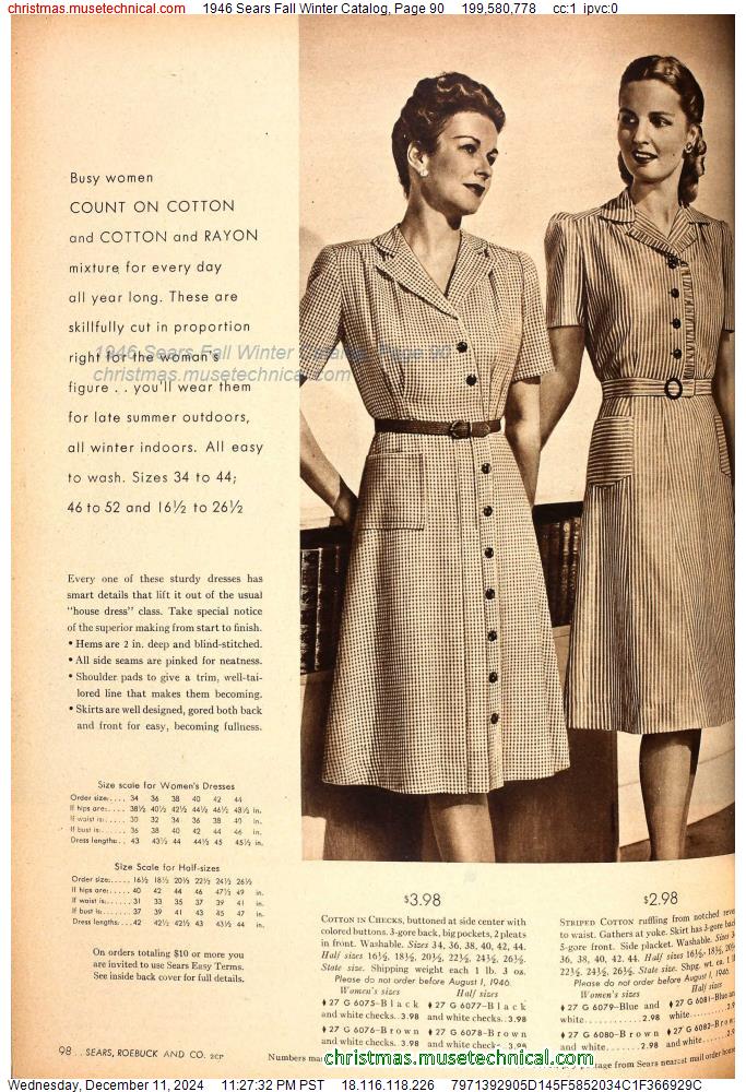 1946 Sears Fall Winter Catalog, Page 90