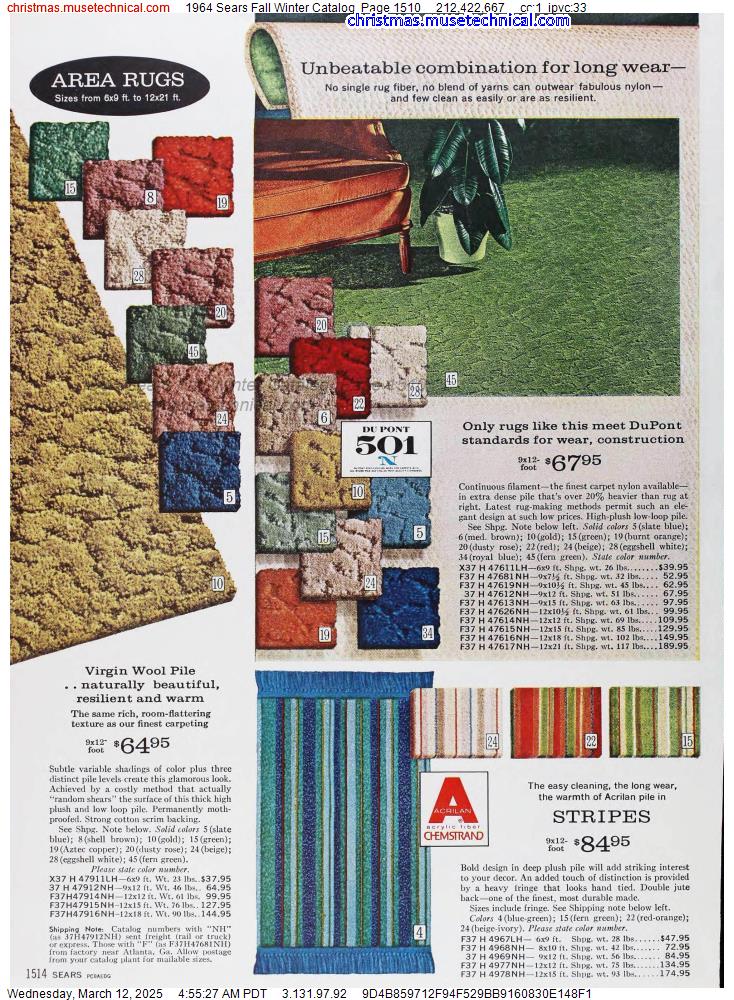 1964 Sears Fall Winter Catalog, Page 1510