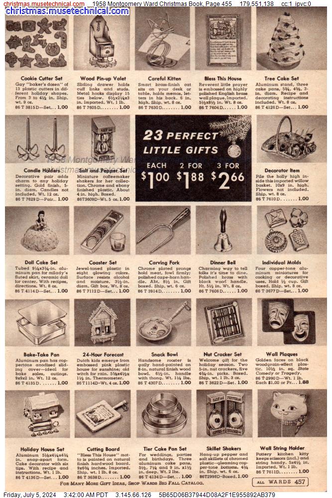 1958 Montgomery Ward Christmas Book, Page 455