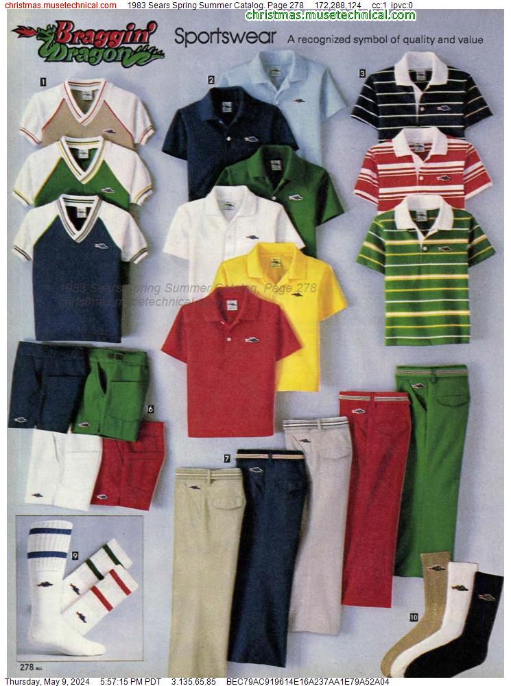 1983 Sears Spring Summer Catalog, Page 278