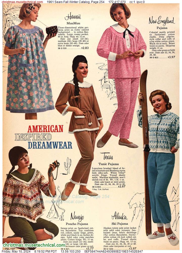 1961 Sears Fall Winter Catalog, Page 254