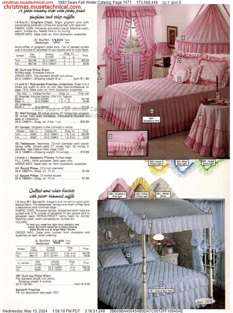 1983 Sears Fall Winter Catalog, Page 1471