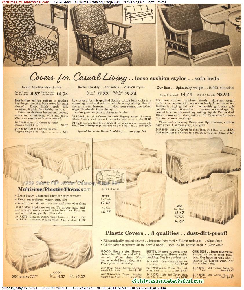 1959 Sears Fall Winter Catalog, Page 884