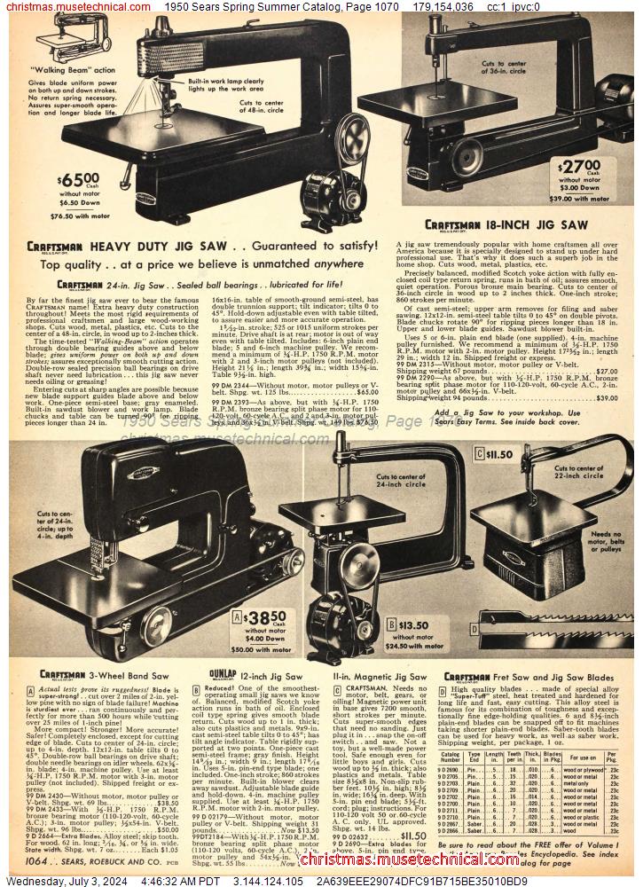 1950 Sears Spring Summer Catalog, Page 1070