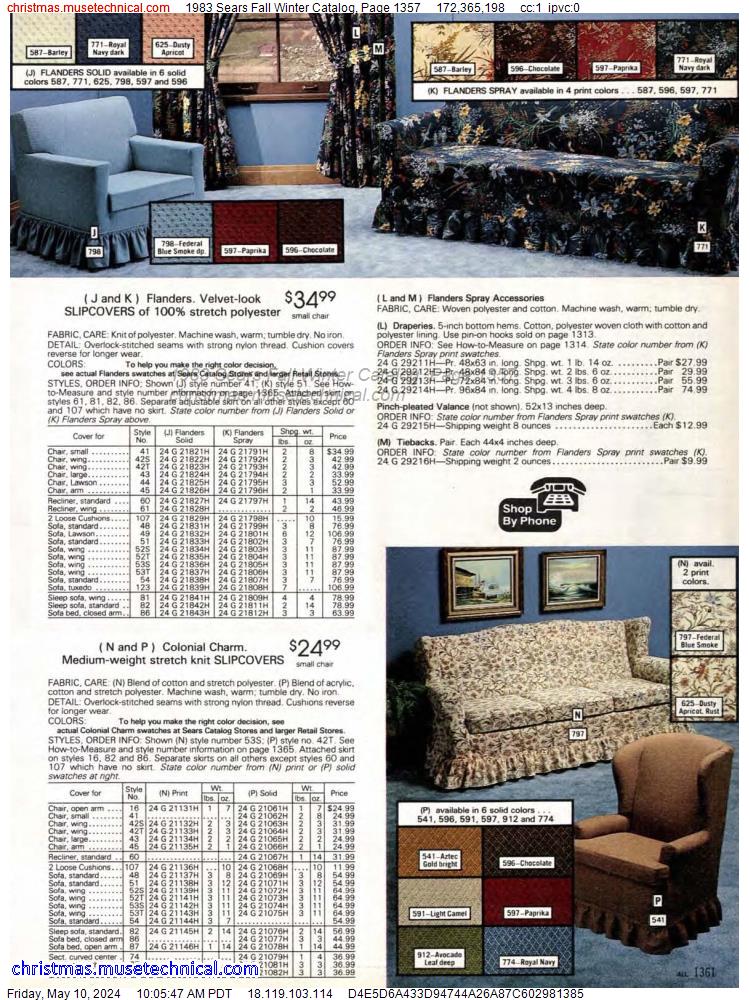 1983 Sears Fall Winter Catalog, Page 1357