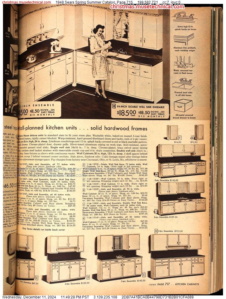 1948 Sears Spring Summer Catalog, Page 715