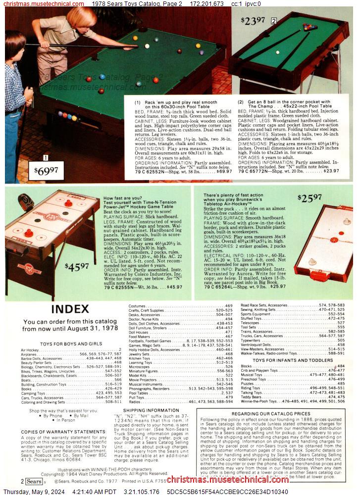 1978 Sears Toys Catalog, Page 2