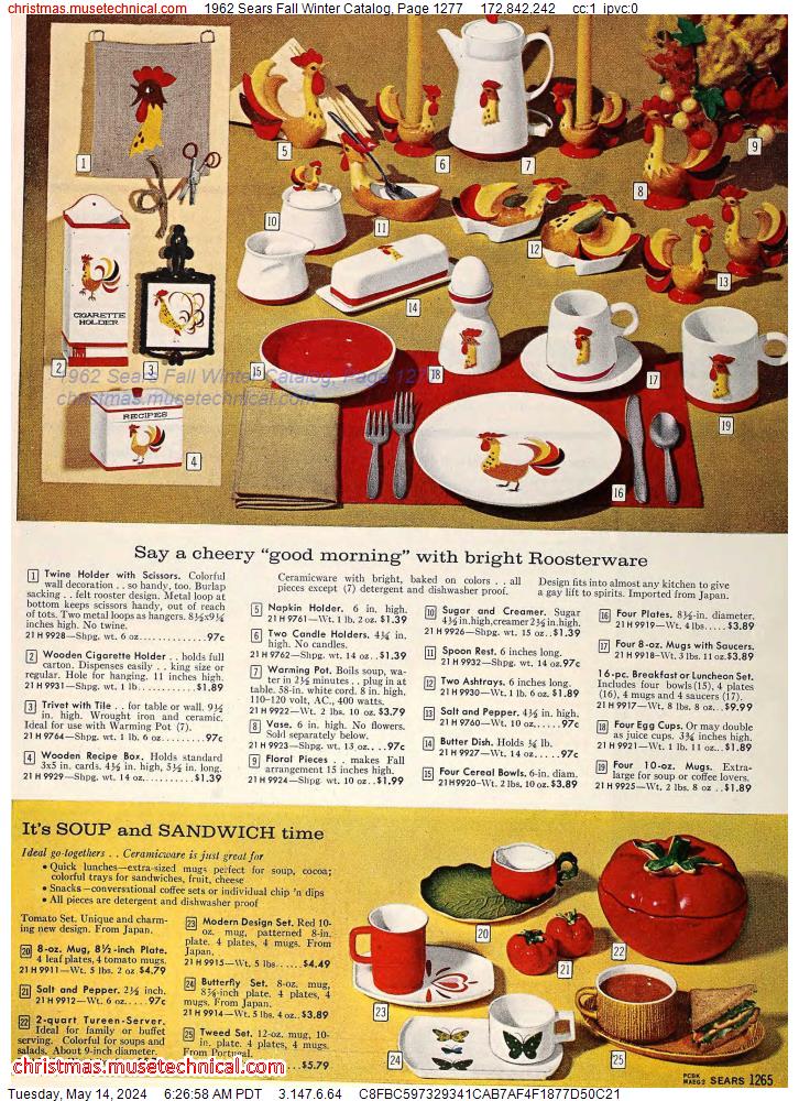 1962 Sears Fall Winter Catalog, Page 1277