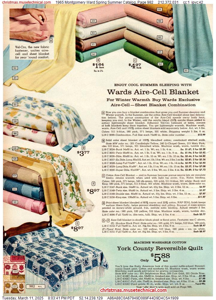 1965 Montgomery Ward Spring Summer Catalog, Page 982