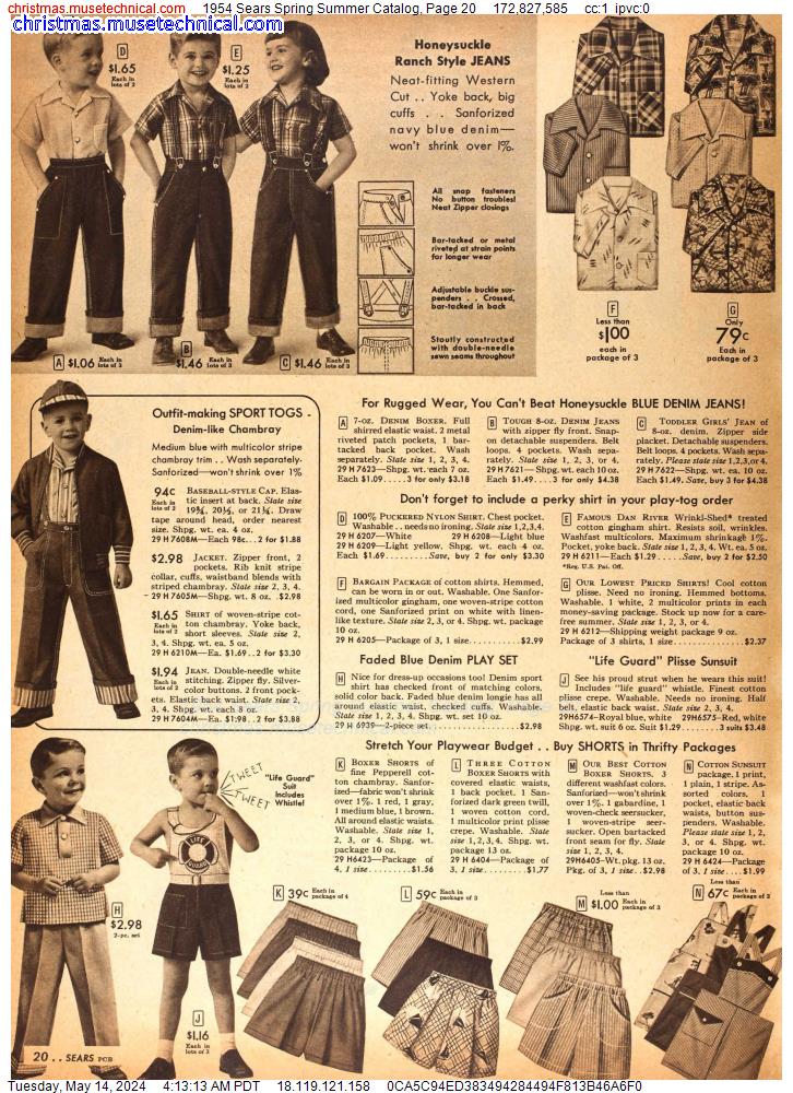 1954 Sears Spring Summer Catalog, Page 20