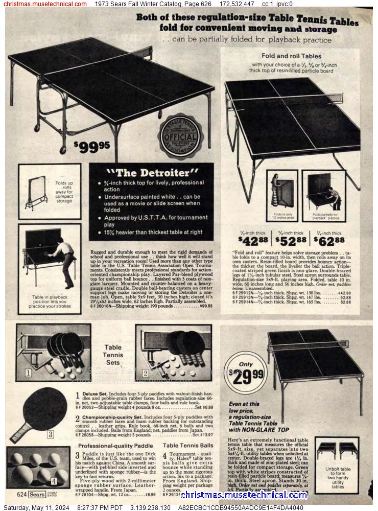 1973 Sears Fall Winter Catalog, Page 626