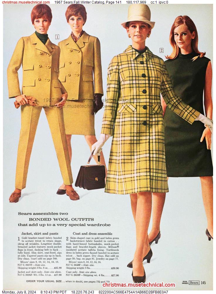 1967 Sears Fall Winter Catalog, Page 141