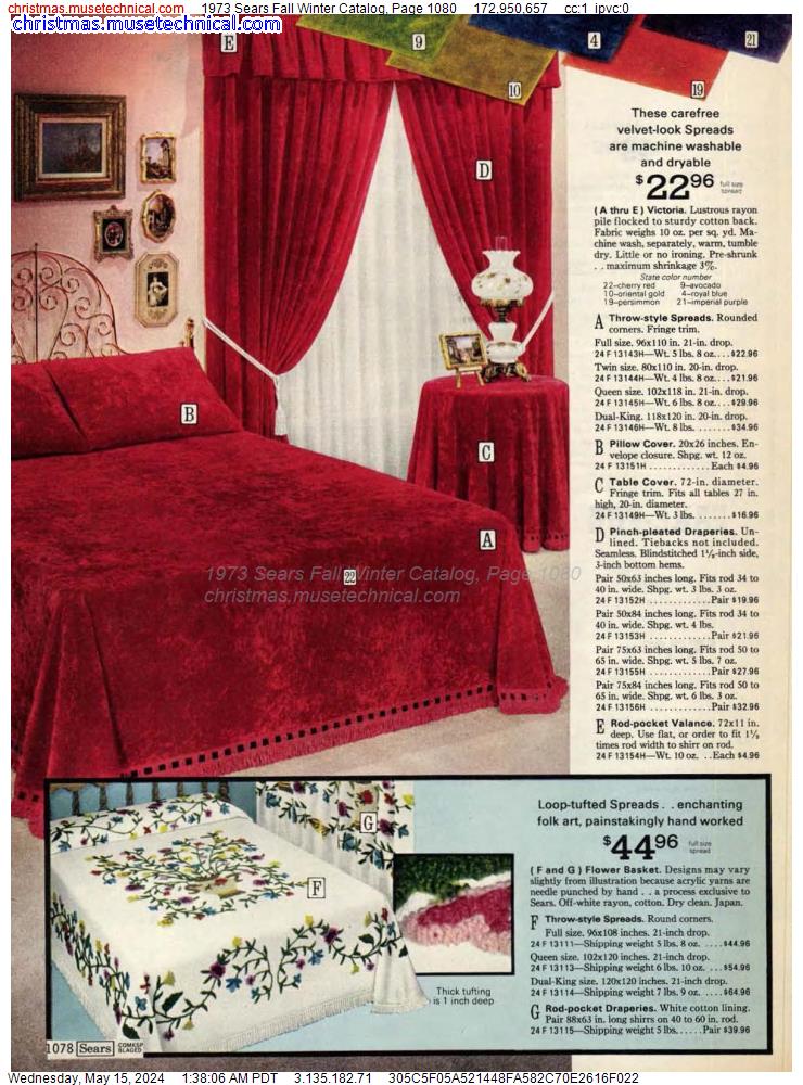 1973 Sears Fall Winter Catalog, Page 1080
