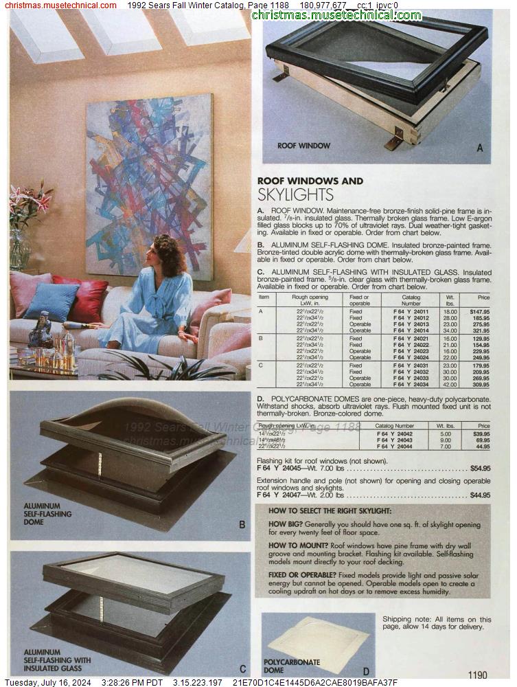 1992 Sears Fall Winter Catalog, Page 1188