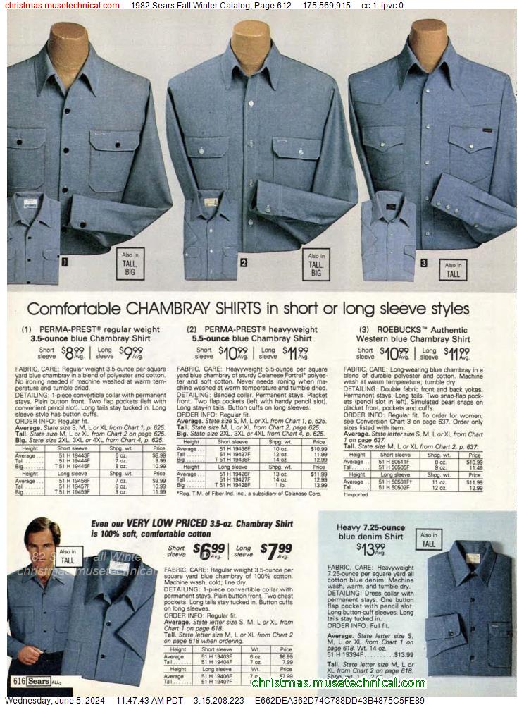 1982 Sears Fall Winter Catalog, Page 612