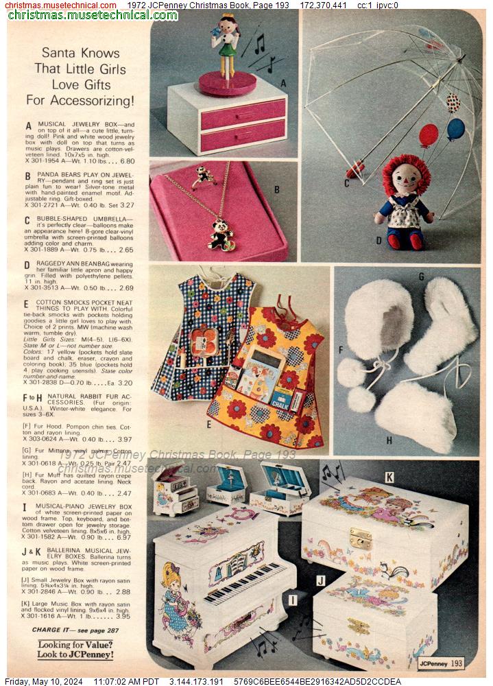 1972 JCPenney Christmas Book, Page 193