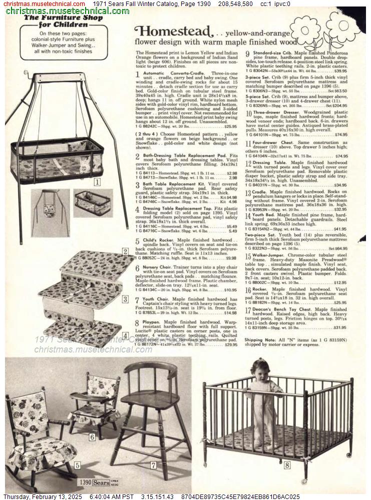 1971 Sears Fall Winter Catalog, Page 1390