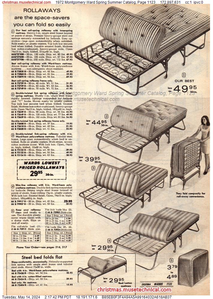 1972 Montgomery Ward Spring Summer Catalog, Page 1123