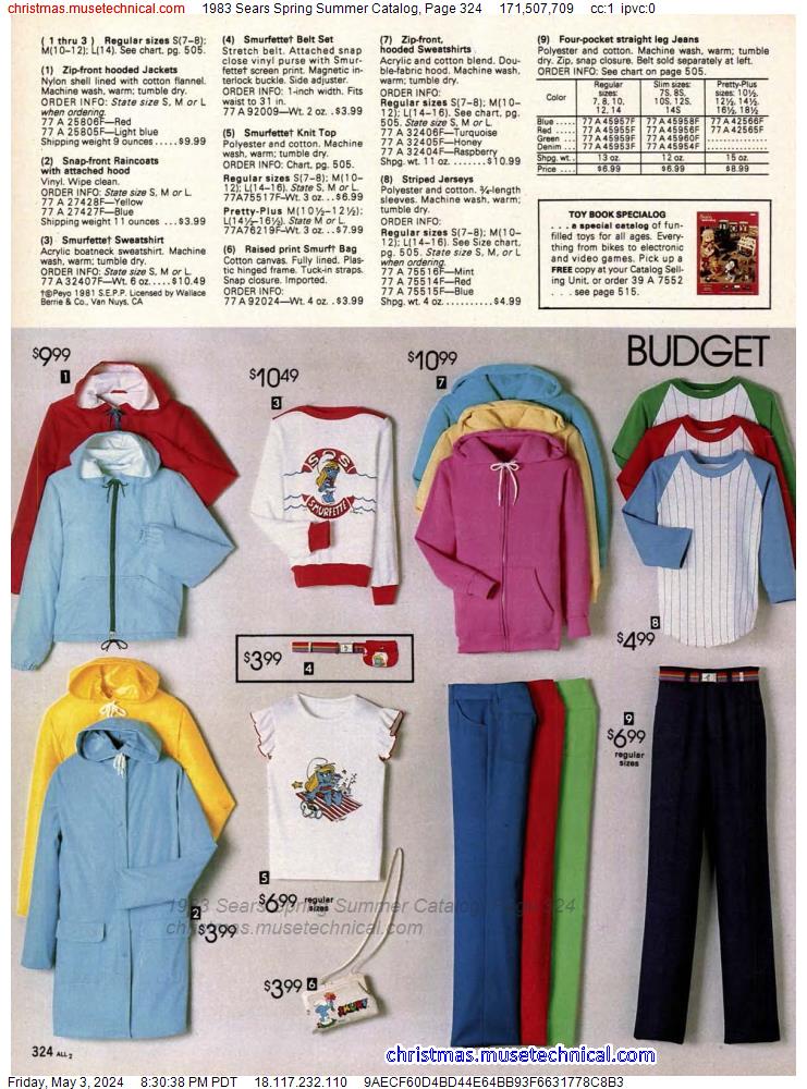1983 Sears Spring Summer Catalog, Page 324