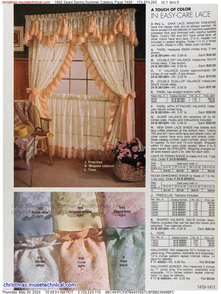 1992 Sears Spring Summer Catalog, Page 1409
