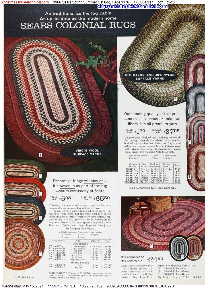 1966 Sears Spring Summer Catalog, Page 1376