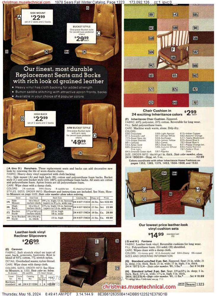 1978 Sears Fall Winter Catalog, Page 1323