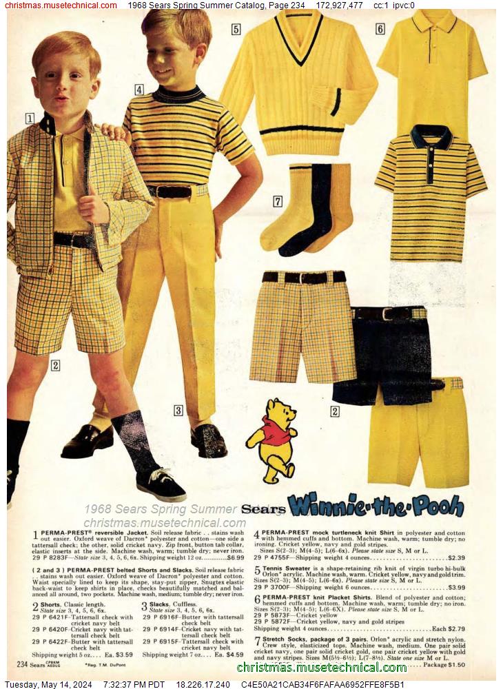 1968 Sears Spring Summer Catalog, Page 234
