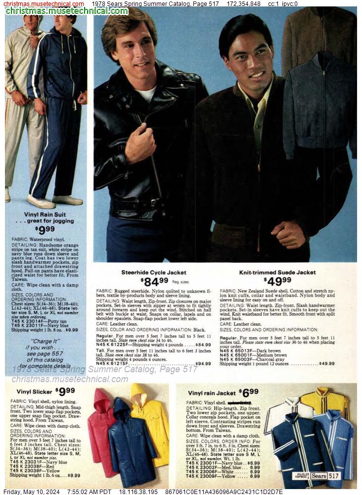 1978 Sears Spring Summer Catalog, Page 517