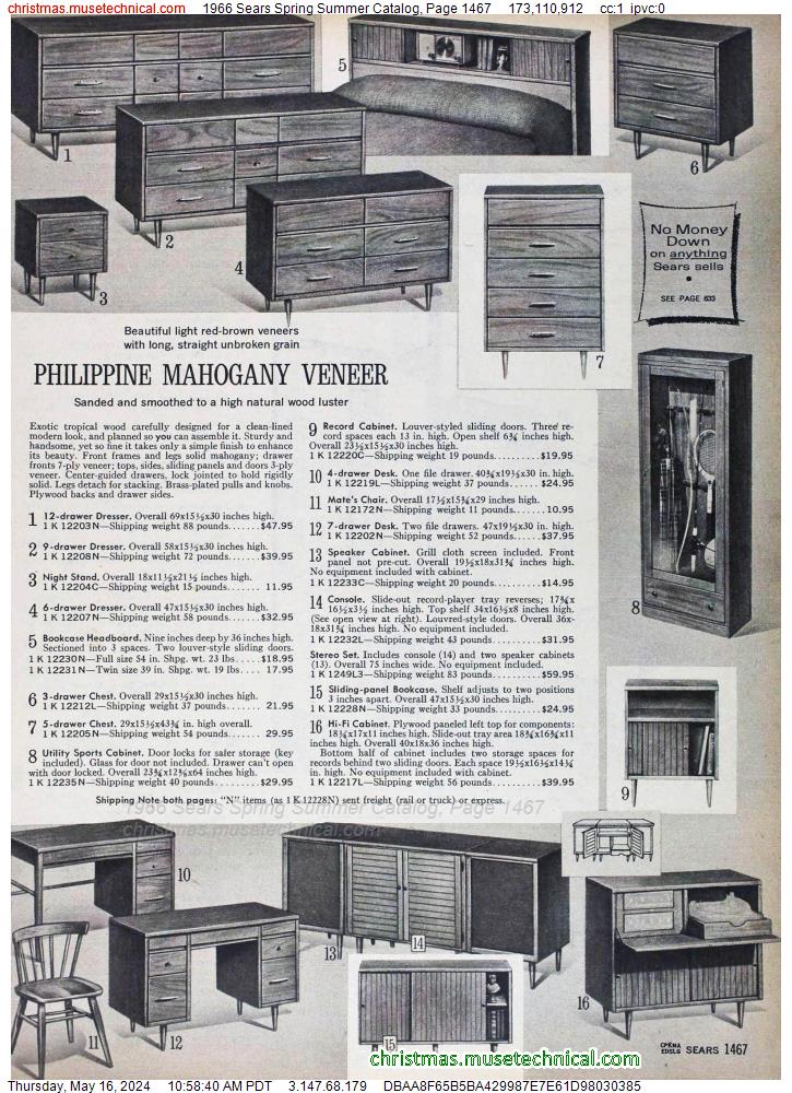 1966 Sears Spring Summer Catalog, Page 1467