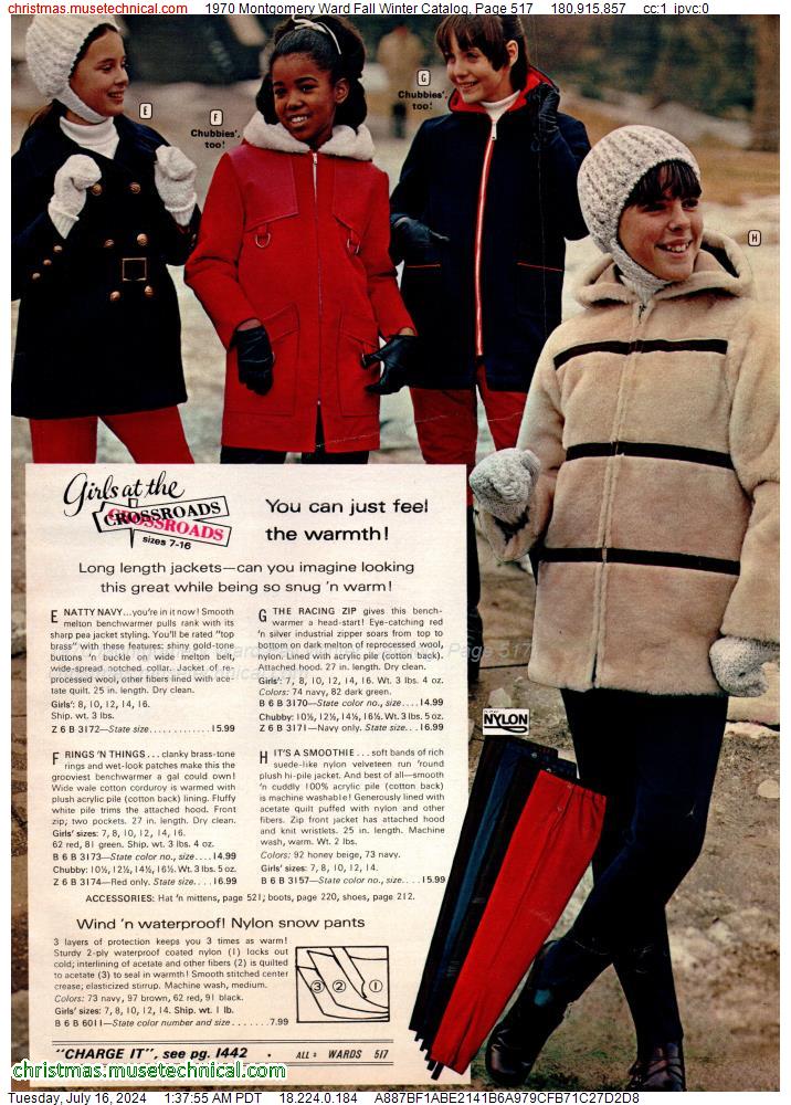 1970 Montgomery Ward Fall Winter Catalog, Page 517