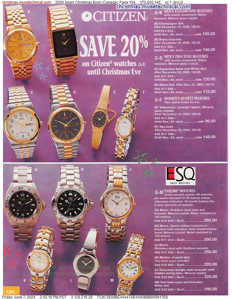 2000 Sears Christmas Book (Canada), Page 104