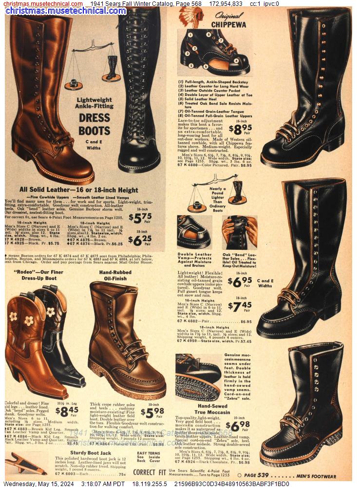 1941 Sears Fall Winter Catalog, Page 568