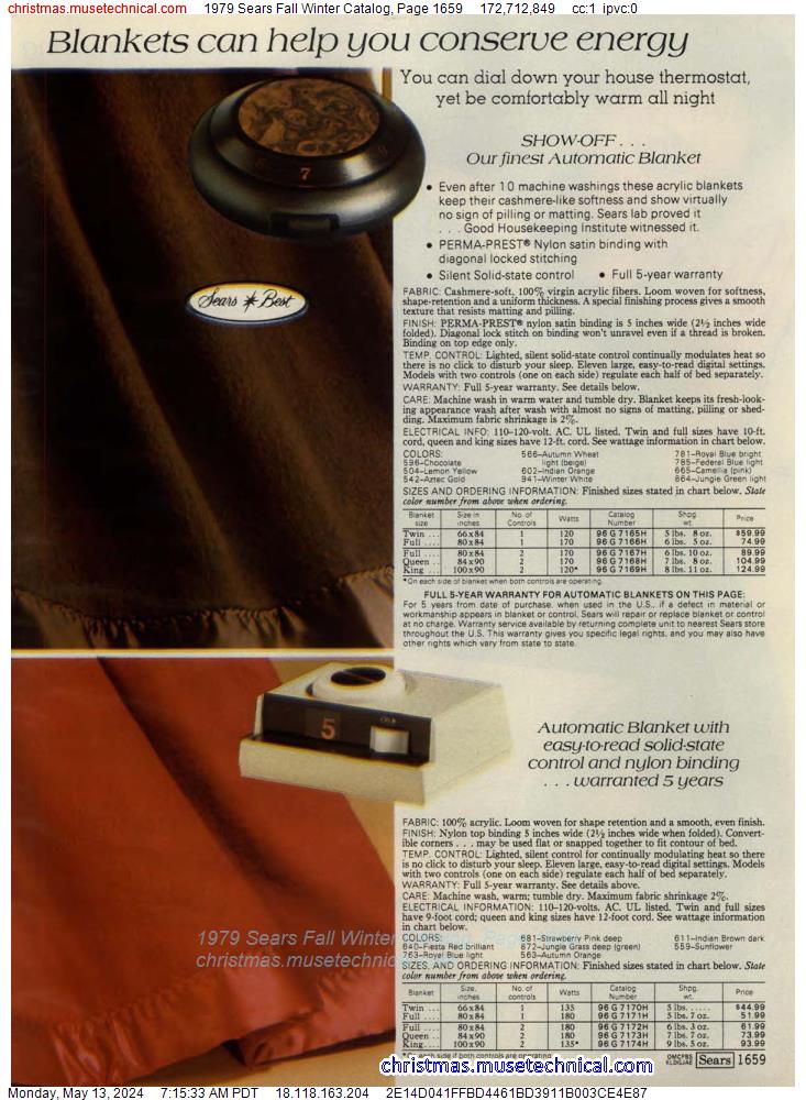 1979 Sears Fall Winter Catalog, Page 1659