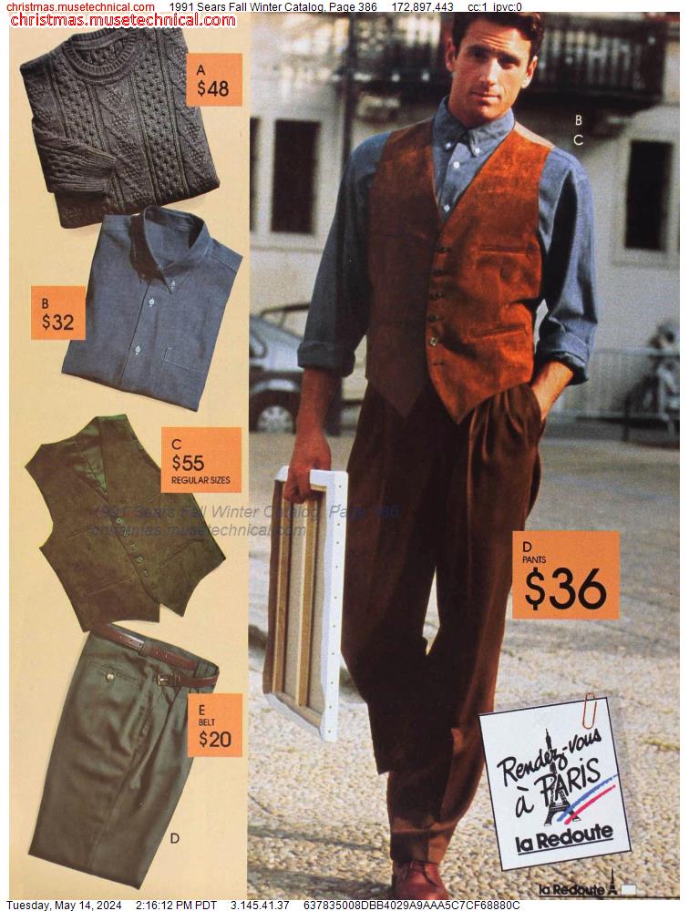 1991 Sears Fall Winter Catalog, Page 386