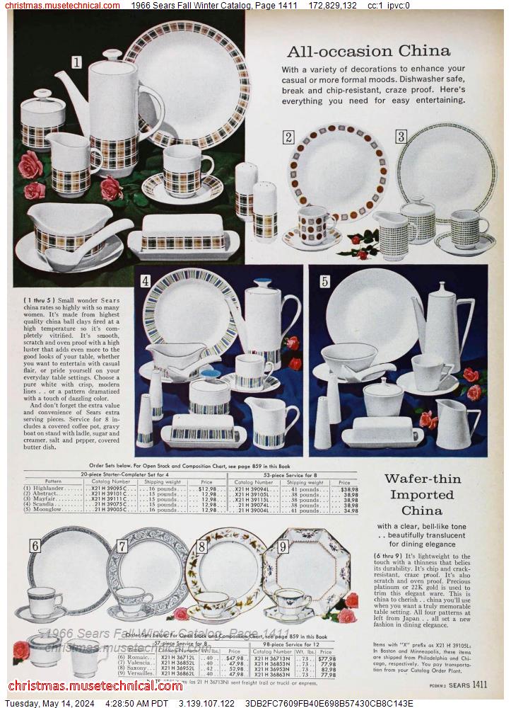 1966 Sears Fall Winter Catalog, Page 1411