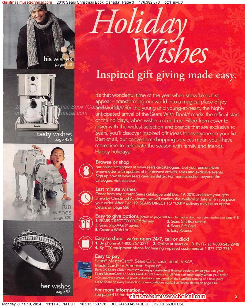 2010 Sears Christmas Book (Canada), Page 3
