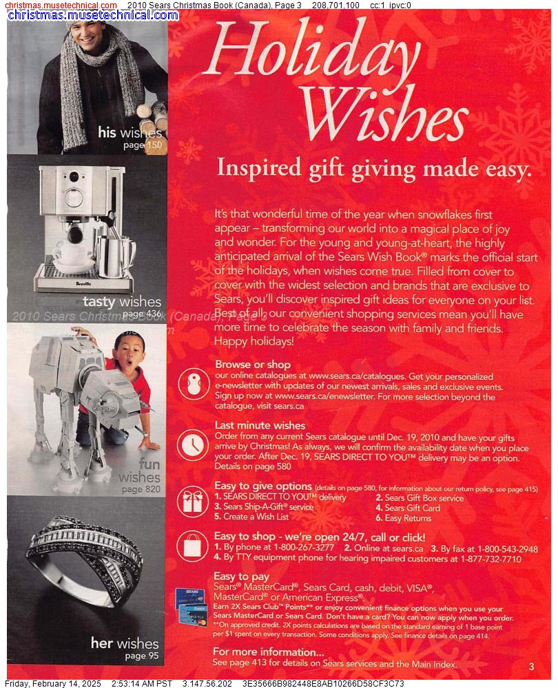 2010 Sears Christmas Book (Canada), Page 3