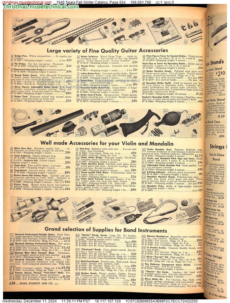 1946 Sears Fall Winter Catalog, Page 554