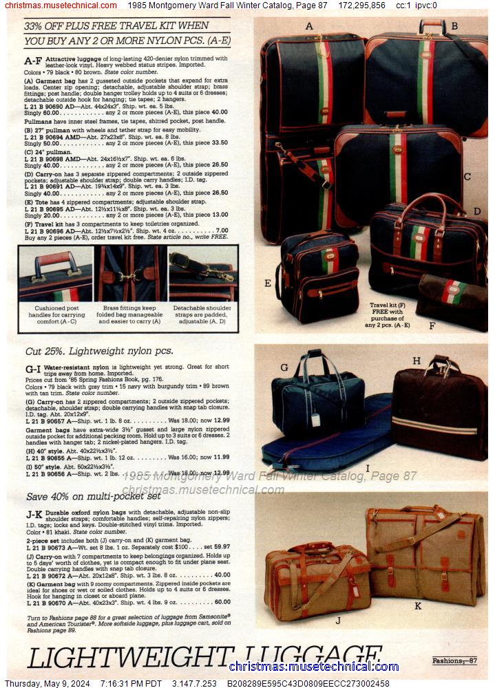 1985 Montgomery Ward Fall Winter Catalog, Page 87