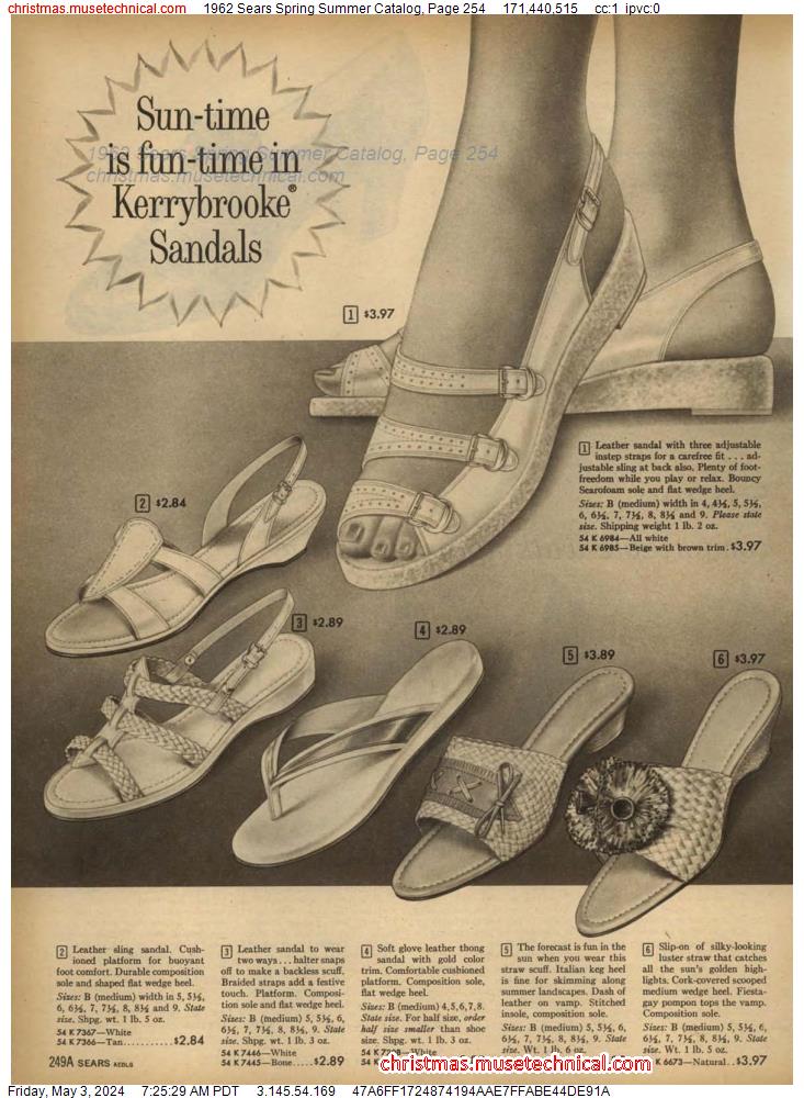 1962 Sears Spring Summer Catalog, Page 254