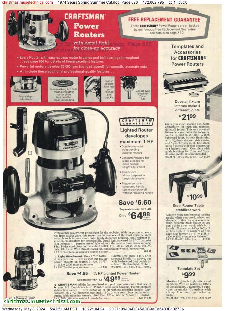 1974 Sears Spring Summer Catalog, Page 686