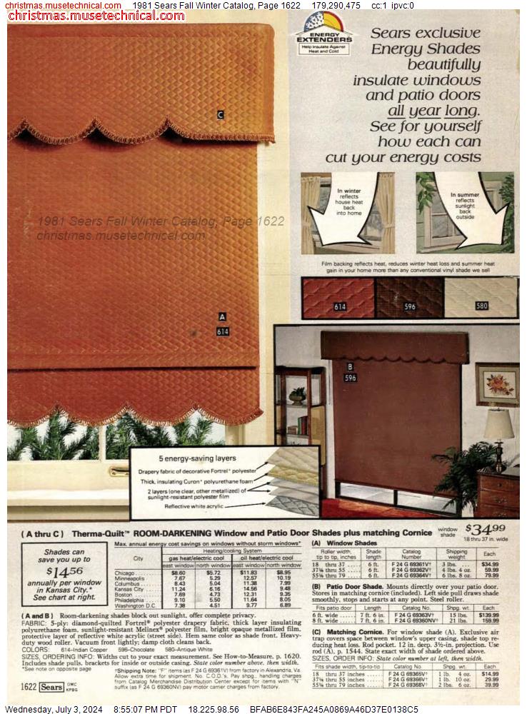 1981 Sears Fall Winter Catalog, Page 1622