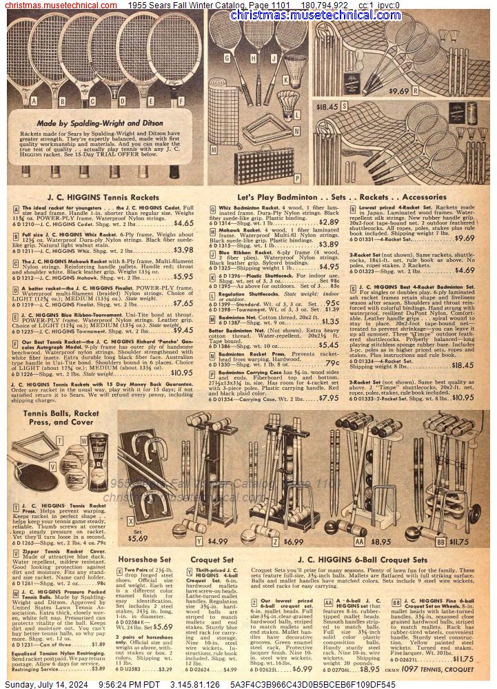 1955 Sears Fall Winter Catalog, Page 1101
