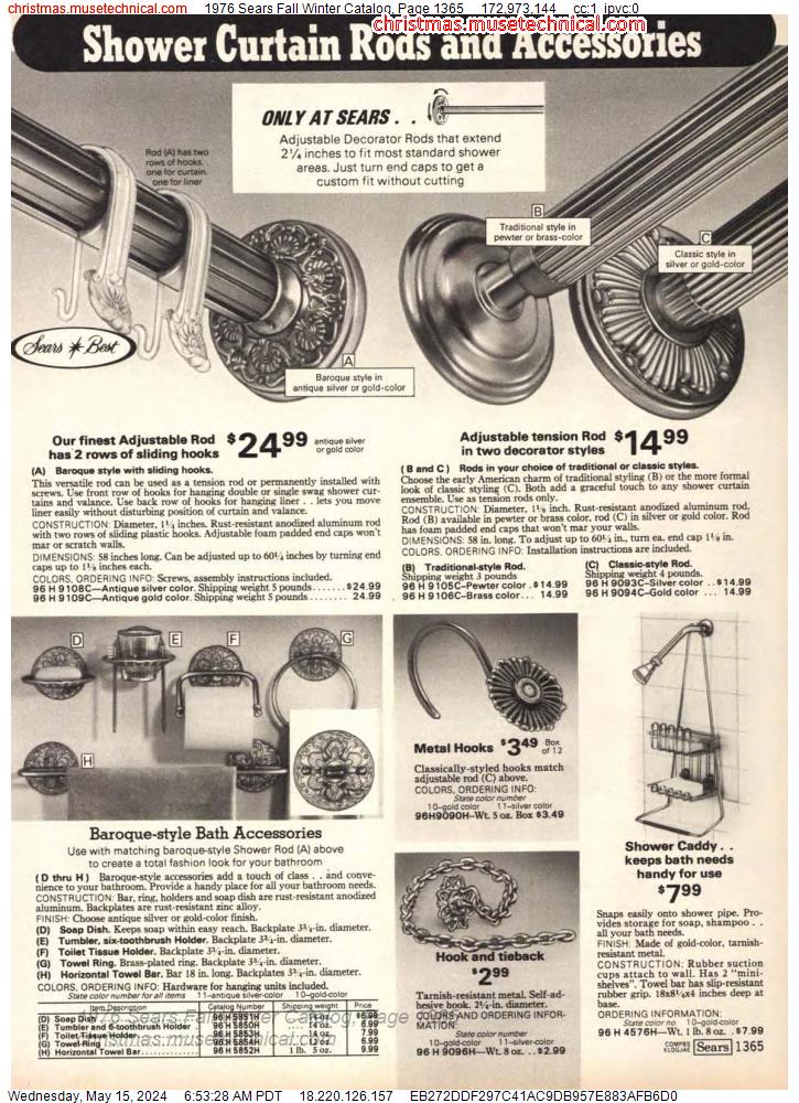 1976 Sears Fall Winter Catalog, Page 1365