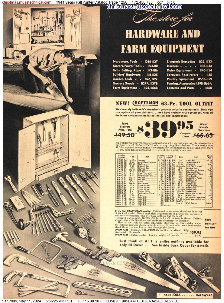 1941 Sears Fall Winter Catalog, Page 1256
