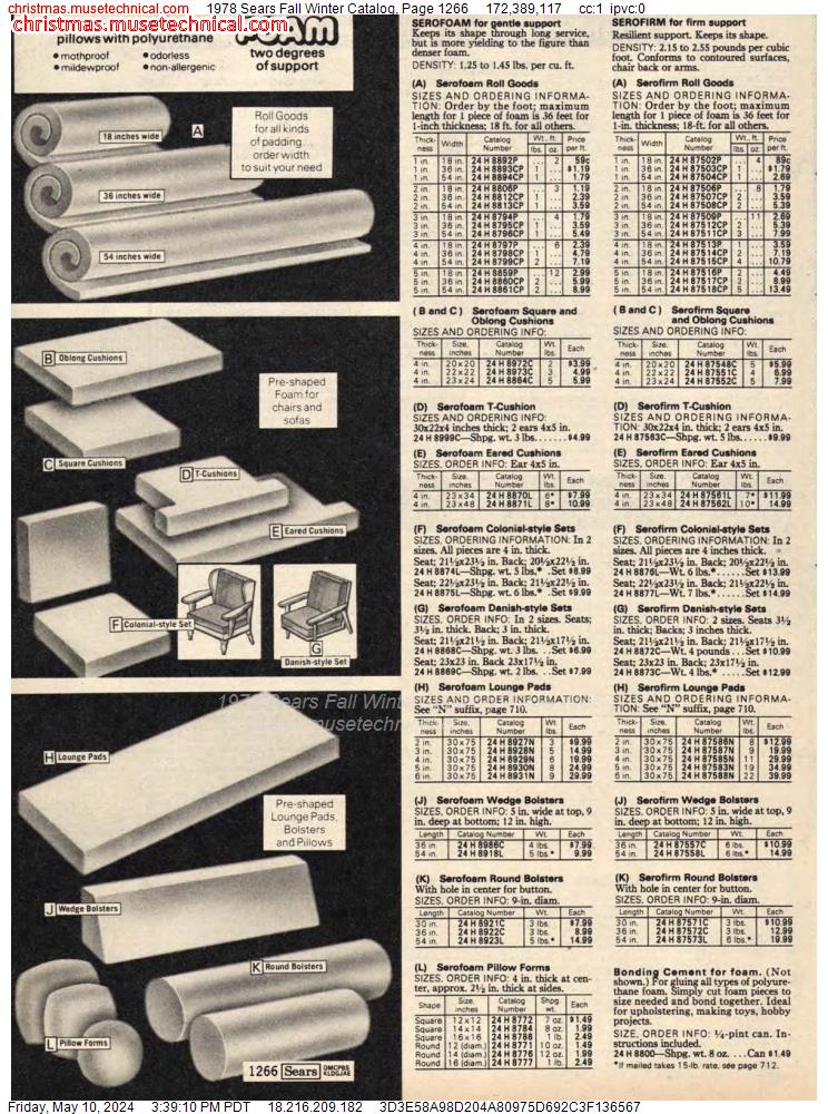 1978 Sears Fall Winter Catalog, Page 1266