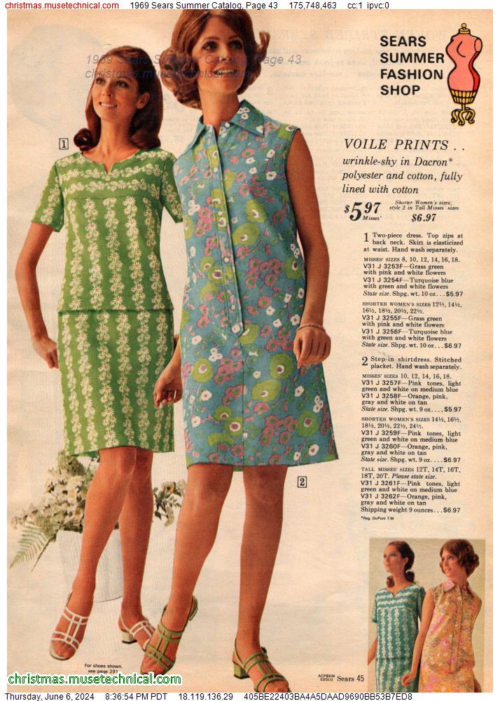 1969 Sears Summer Catalog, Page 43