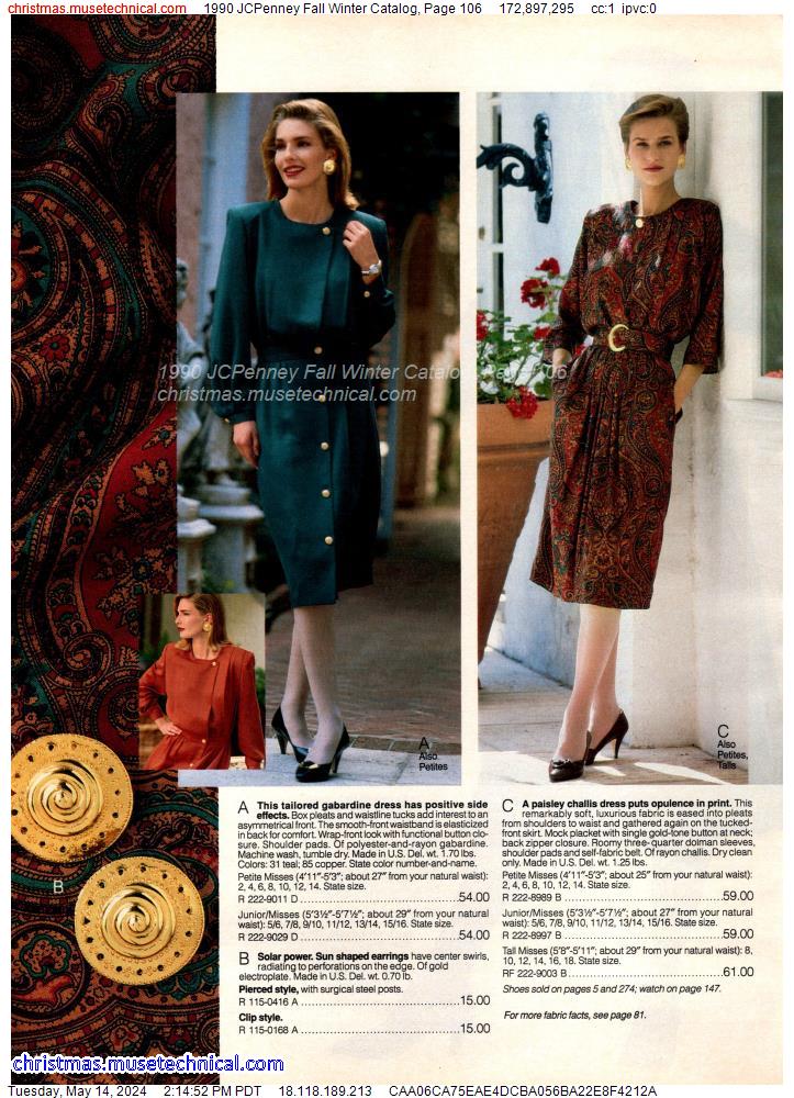 1990 JCPenney Fall Winter Catalog, Page 106