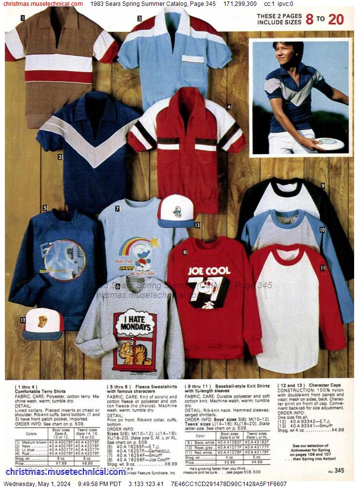 1983 Sears Spring Summer Catalog, Page 345