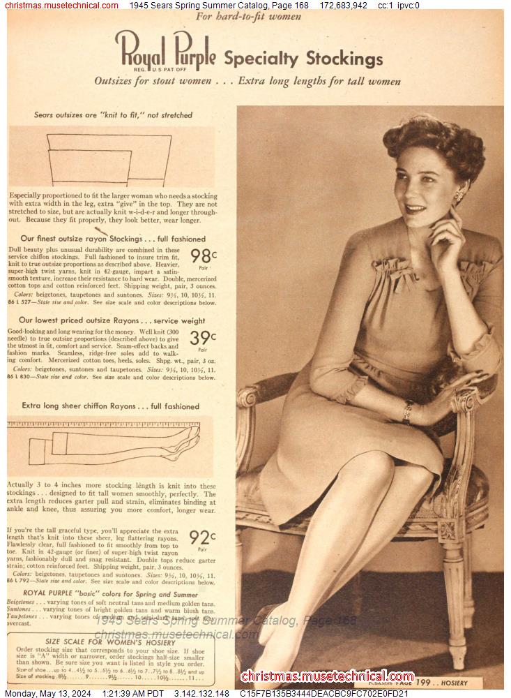 1945 Sears Spring Summer Catalog, Page 168